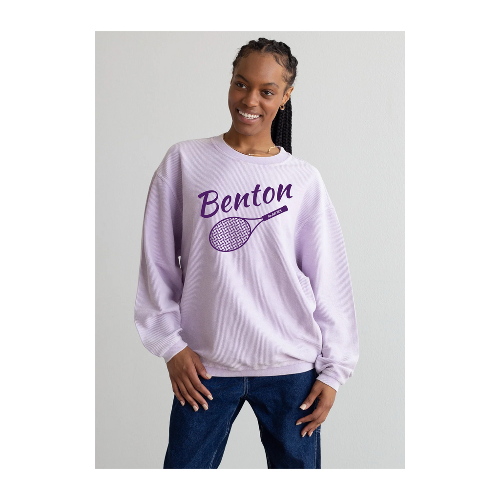 Benton Tennis- Logo Corded Crew